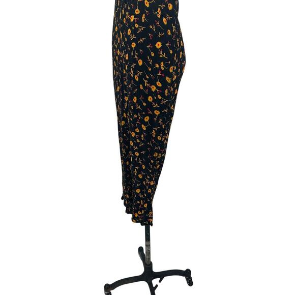 Whistles Aster Floral Textured Jumpsuit Black Yellow Print Size 0 - Picture 7 of 14